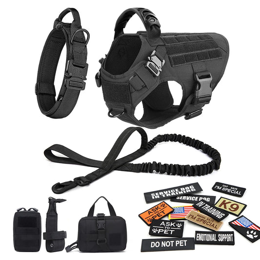 Military Large Dog Harness Collar