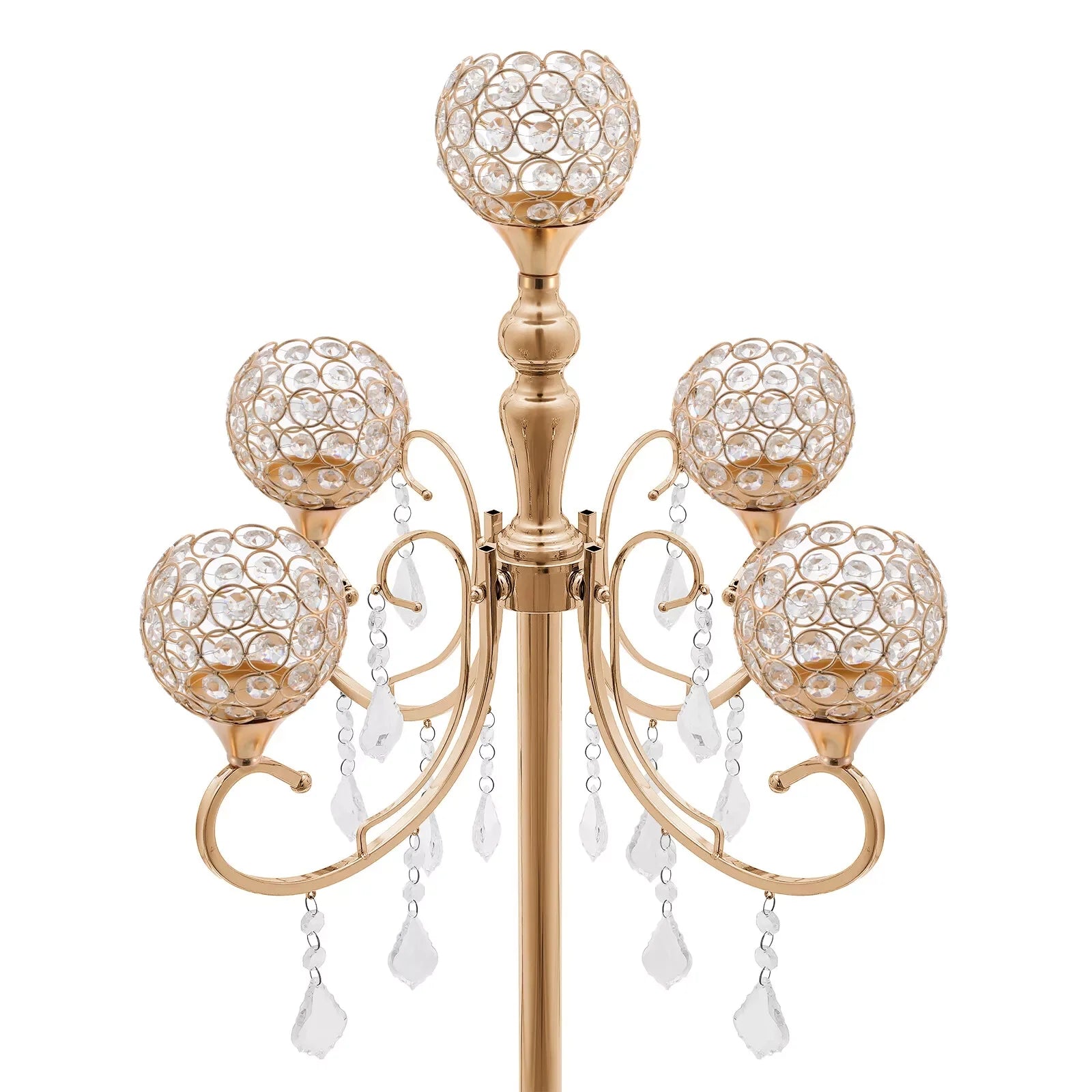 Arms Crystal Candelabra Candle Holder