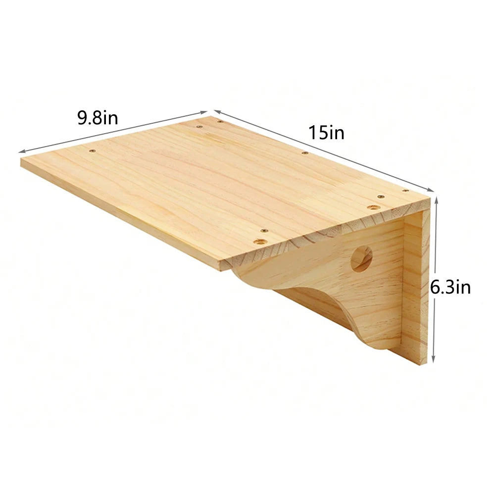 Wall-Mounted Cat Climbing Shelf with Sisal Scratching Post