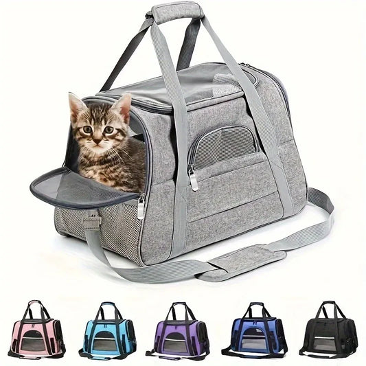 Foldable Portable Pet Carrier Sling with Fur Pad