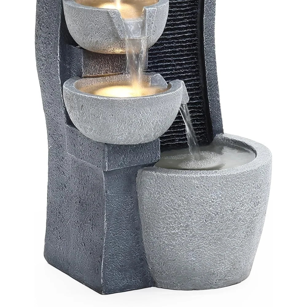 Lights Relaxation Garden Decor Electric Waterfall Fountain