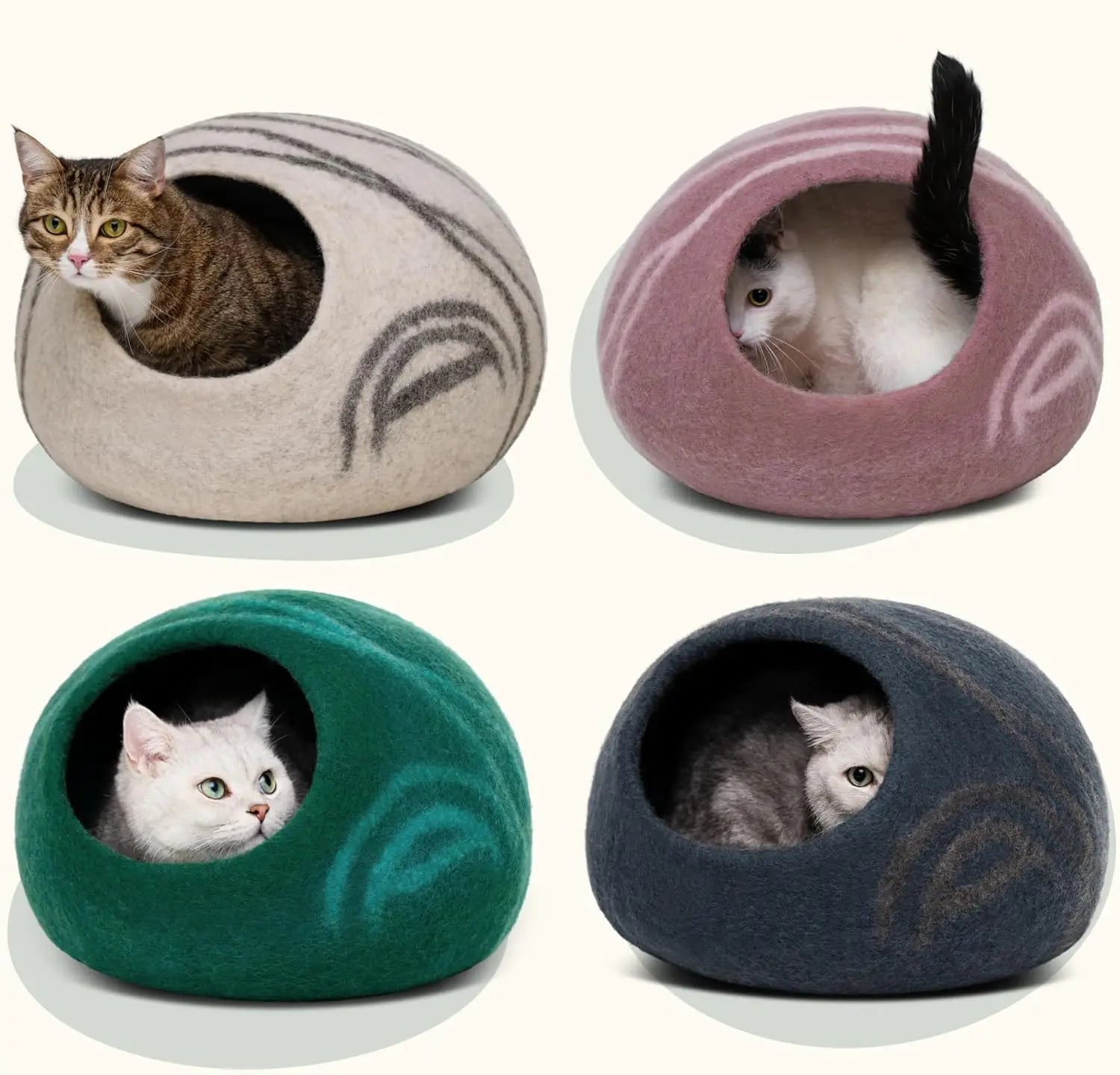 Premium Felt Cat Bed for Indoor