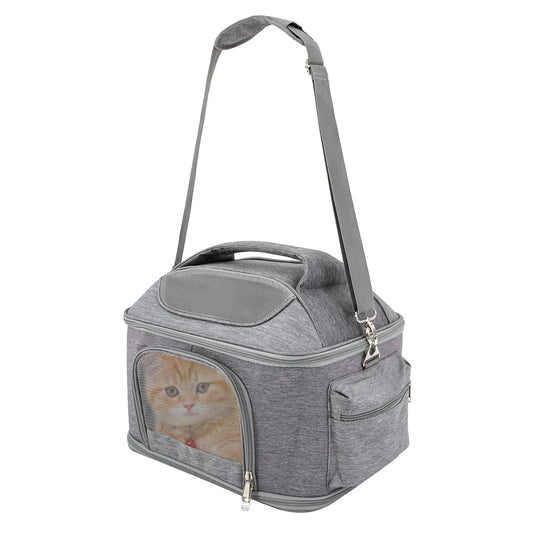 Expandable Cat Carrier Backpack with Storage Pocket