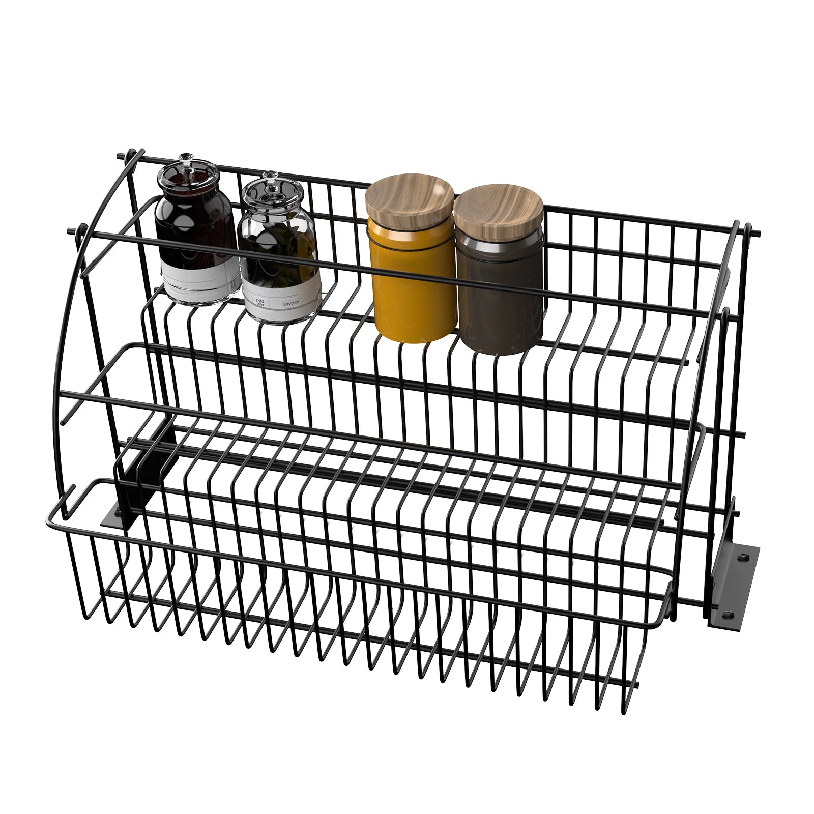 Pull-Down Cabinet-Mounted Spice Rack
