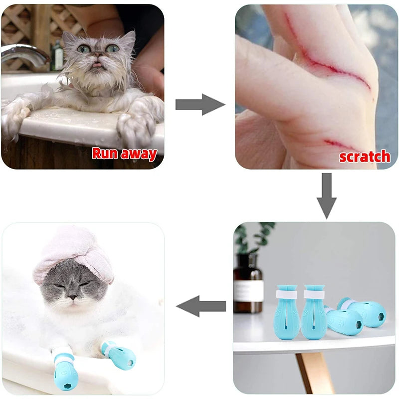 Anti-Scratch Cat Bath & Grooming Shoes