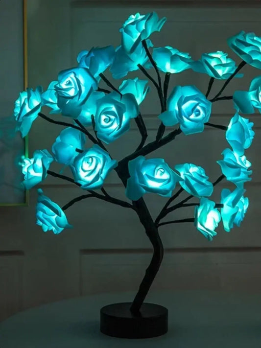 Rose Flower Tree USB Night Light Lamp for Bedroom, Parties, Weddings & Holidays