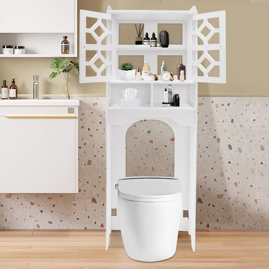 4 Tier Over-The-Toilet Bathroom Storage Cabinet