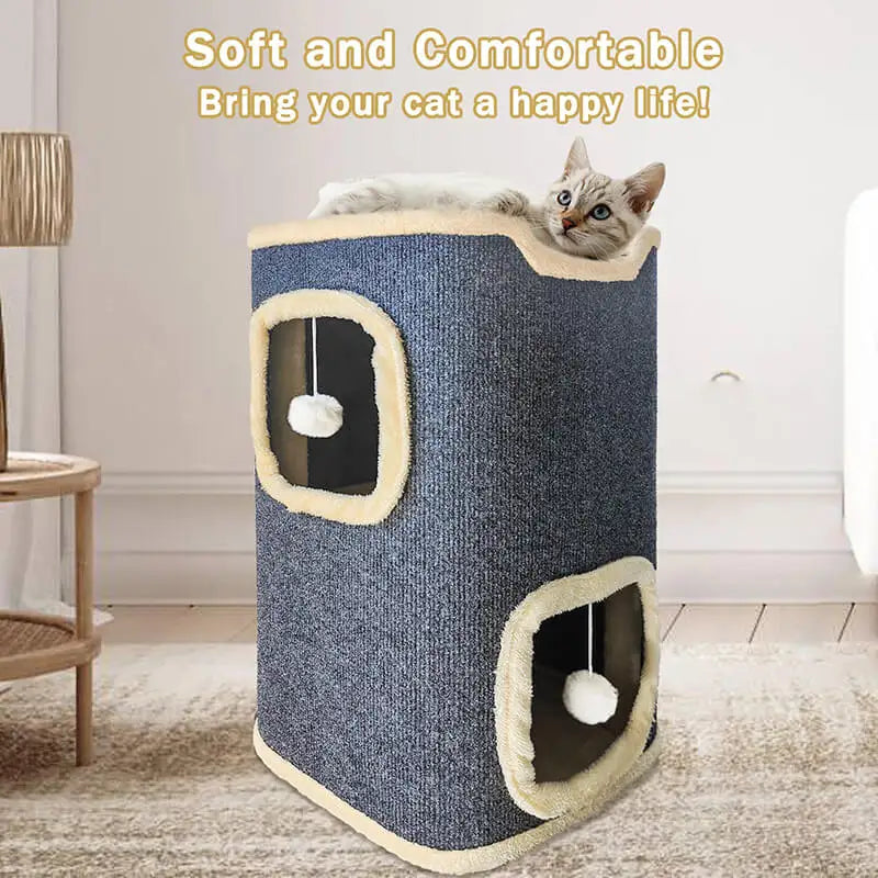 2-Layer Indoor Cat House