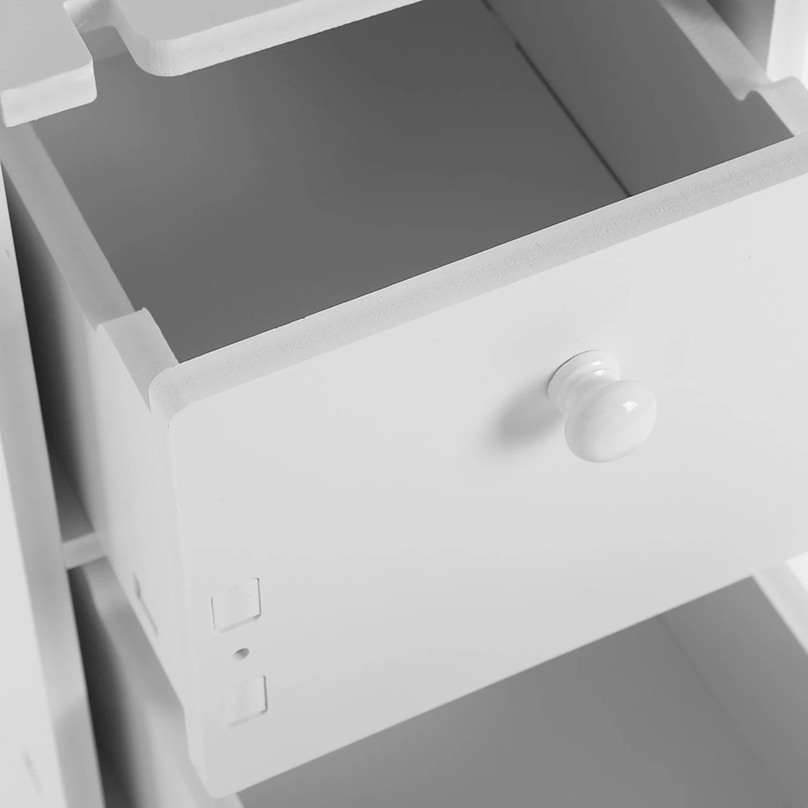 Bathroom Corner Storage Organizer Shelf - Wood Plastic Board