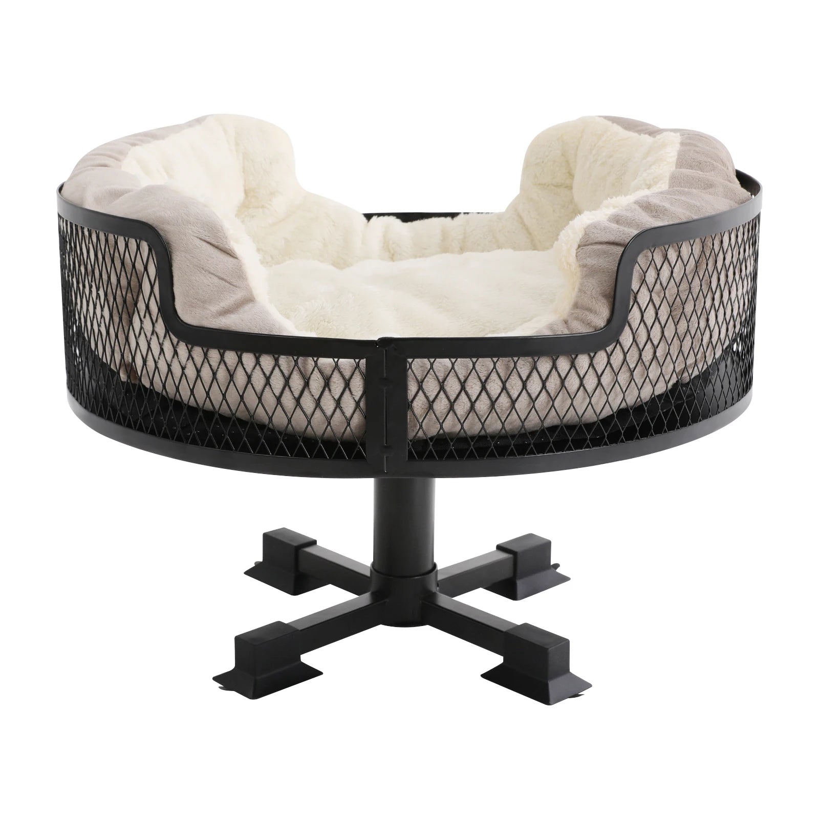 Portable Stainless Steel Elevated Cat Desk Bed